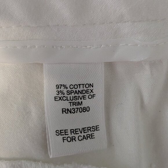 CATO White Lightweight Stretch Cotton Mid-Rise Bootcut Pants; Size 14 - Picture 4 of 5